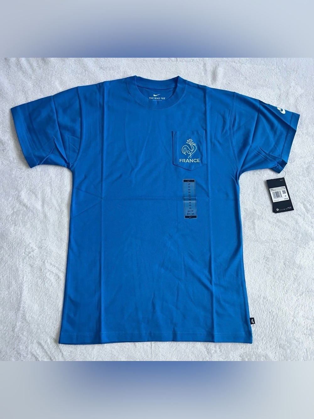 Nike SB Parra France T-Shirt Pocket Embroidery Blue CZ3496-423 Men's XS NWT